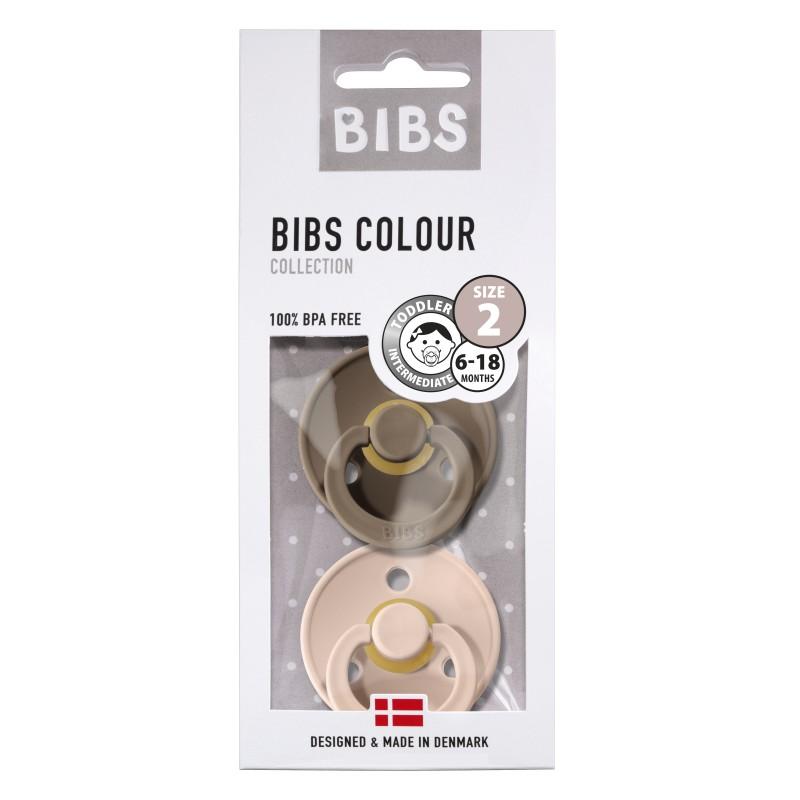 Bibs - Fopspeen natuurrubber 2-pack blush / dark oak