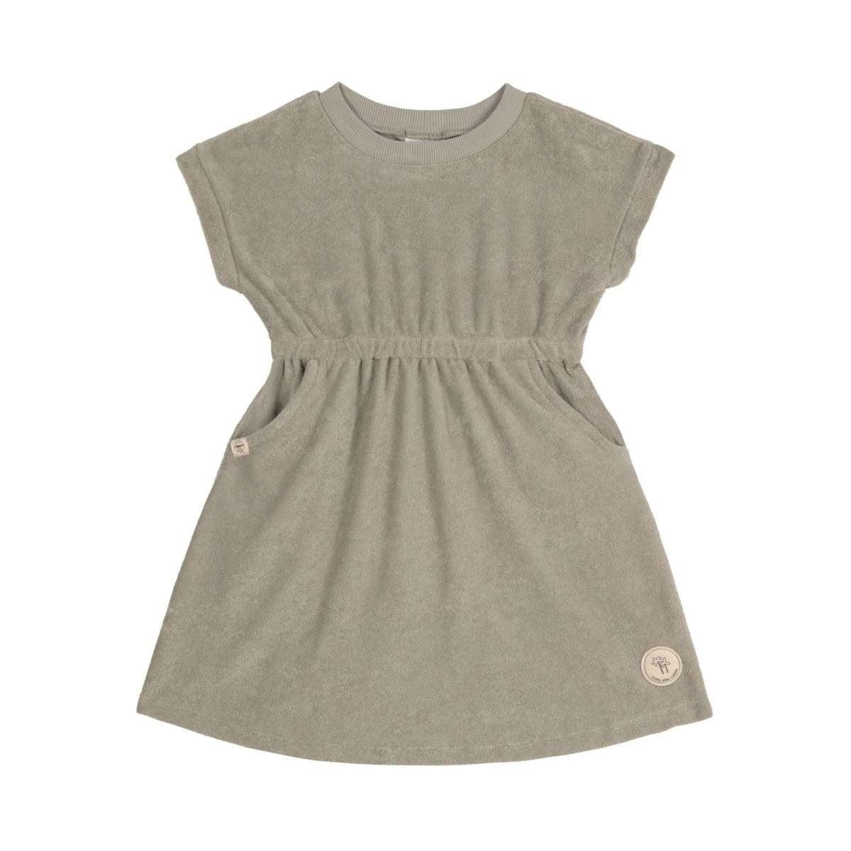 Lassig - Terry Dress olive, 86/92, 13-24 months