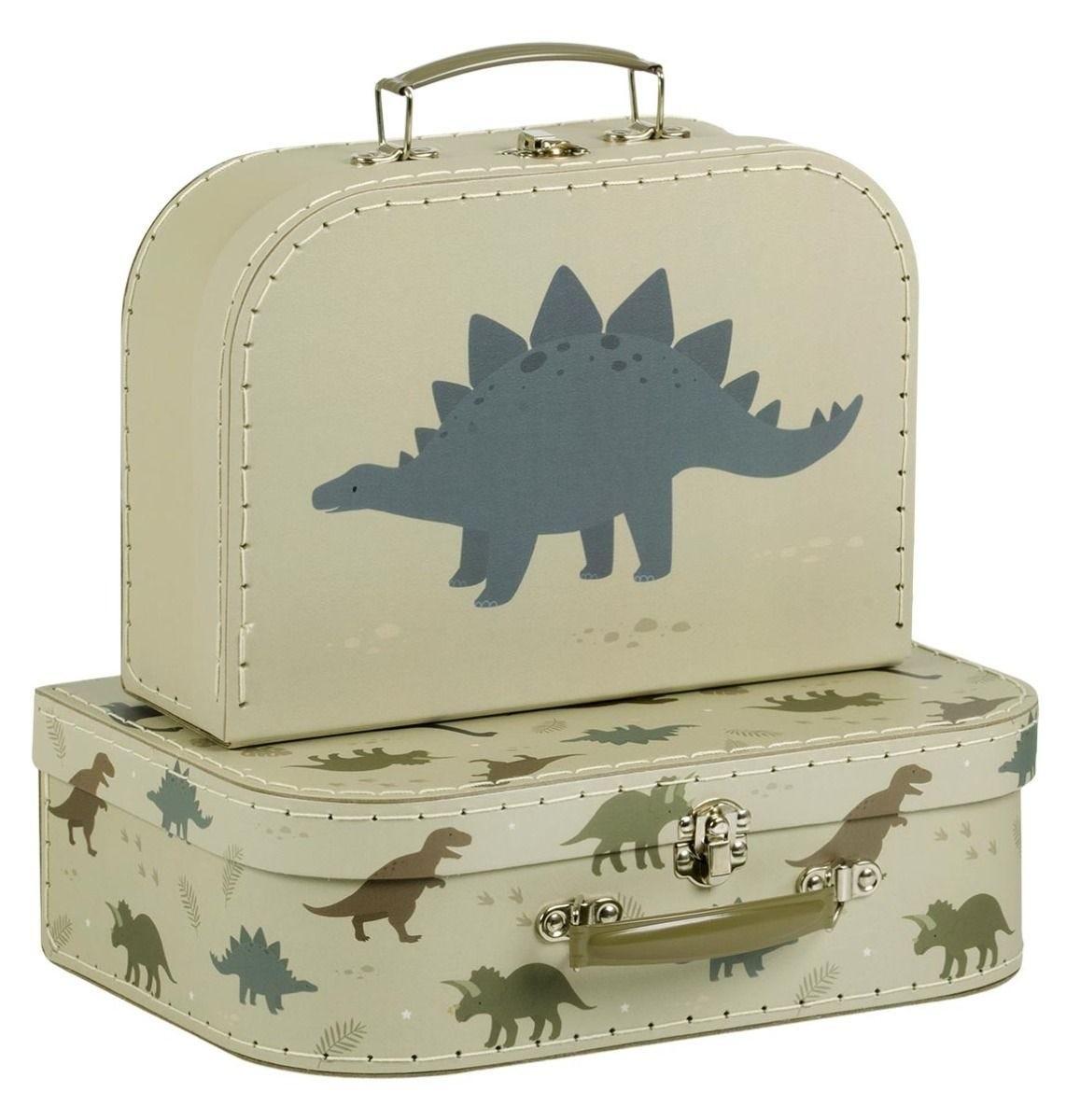 A little Lovely Company - Suitcase set of 2: Dinosaurs