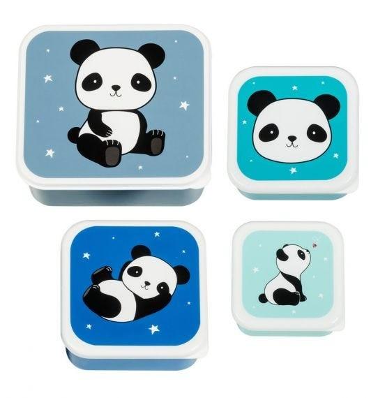 A little Lovely Company - Lunch & snack box set: Panda